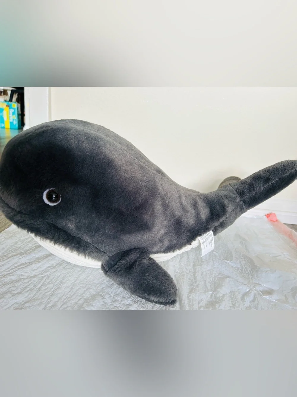 Hug Me Plush Gray Beluga Whale 18 inch Stuffed Animal